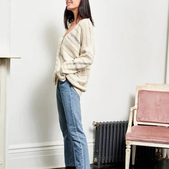 La Ligne Melange Martha Cardigan Cream Size XS - Picture 4 of 10